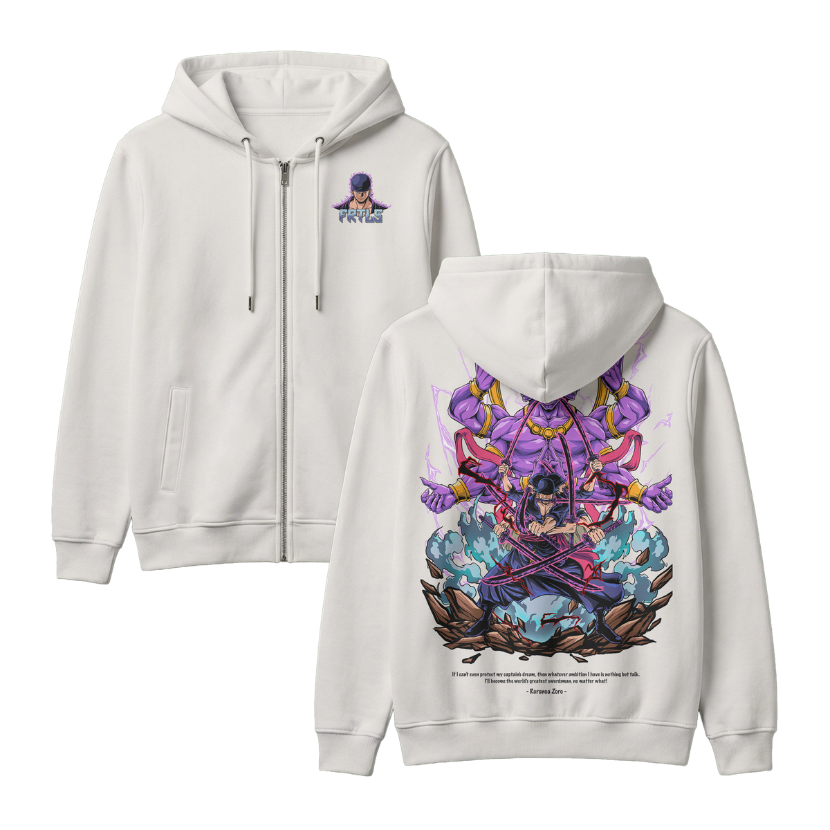 Anime One Piece Roronoa Zoro Zip-up Hoodie - RZM002