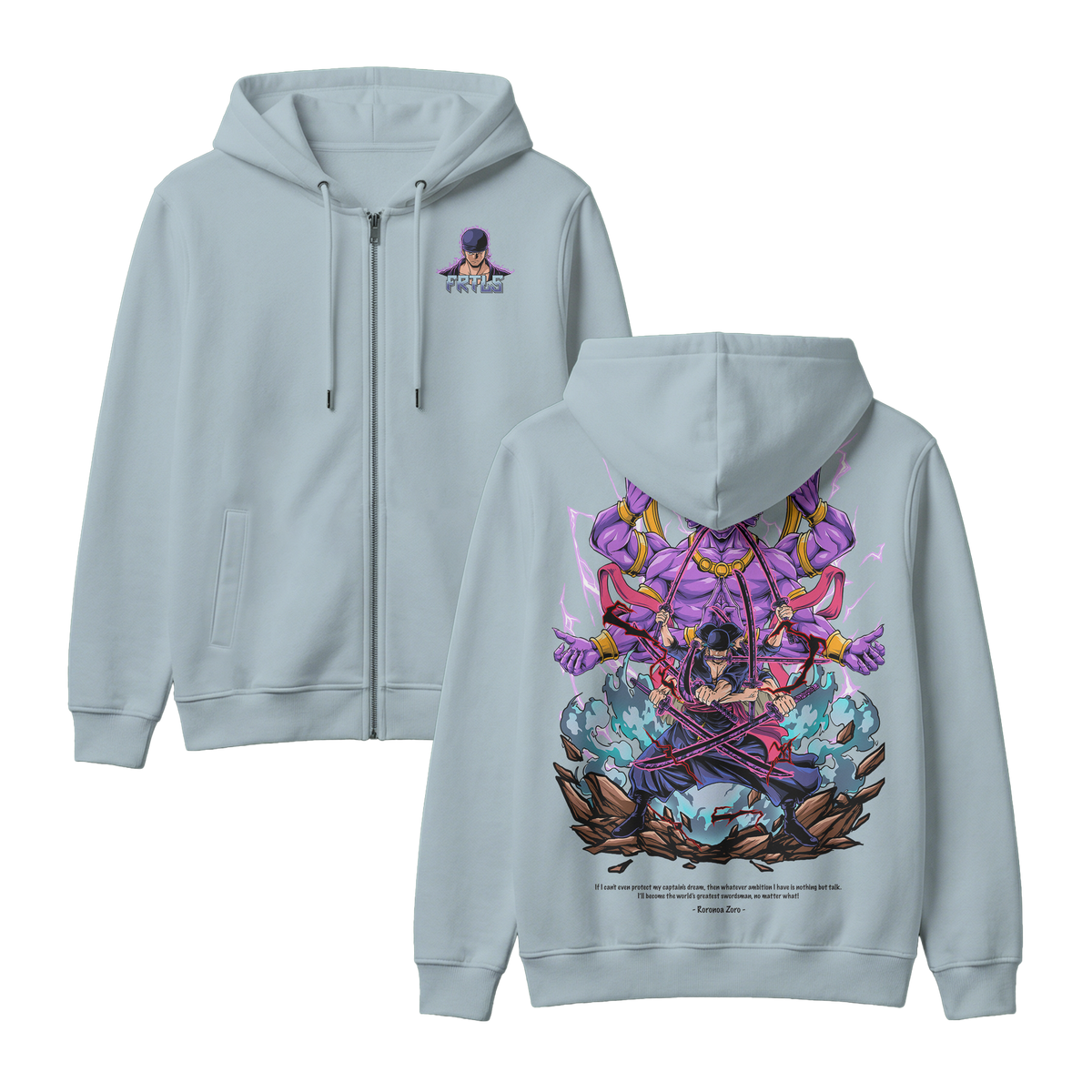 Anime One Piece Roronoa Zoro Zip-up Hoodie - RZM002