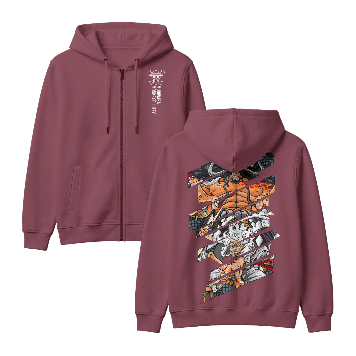 Anime One Piece Monkey D. Luffy Zip-up Hoodie - RZM005