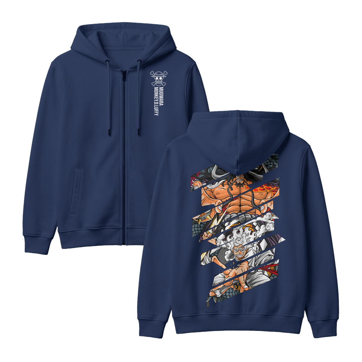 Anime One Piece Monkey D. Luffy Zip-up Hoodie - RZM005